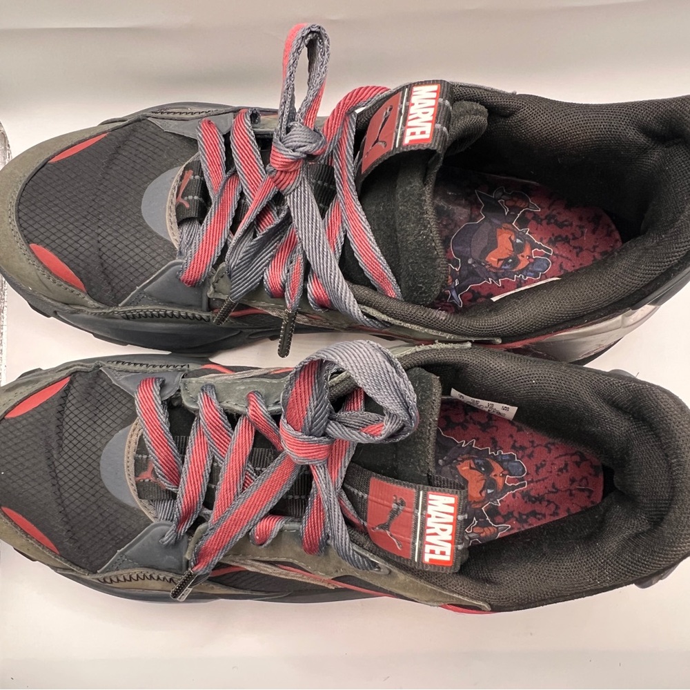 Marvel Athletic Shoes - Black, Red, and Gray